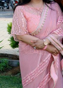 Elegant Pink Lace Top/Blouse