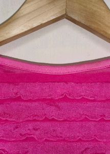Trendy New Pink Ruffled Sleeveless Top For Women