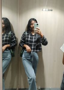 Checkered Oversized Shirt ...Black N White