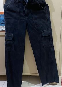 Women Black Cargo Pants