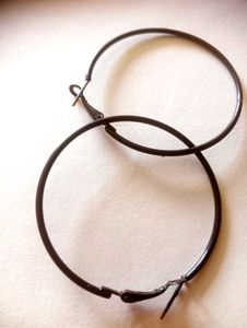 Black Hoop Earrings