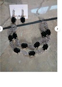 Brand New 2 Layer Necklace Witj Earrings