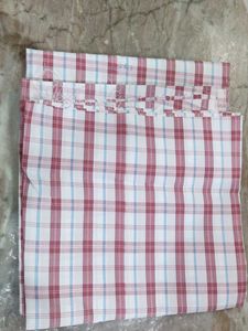 Red Checked Unstitched Shirt