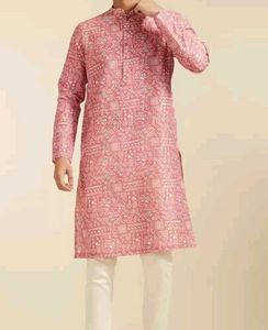 Elegant Peach Kurta With Embroidery