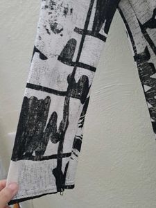 Printed Open Front Cardigan