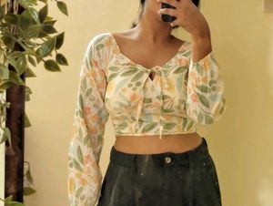 Floral Print Tie Top