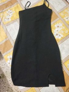 Black Bodycon Dress - Strappy Mini