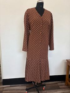Vintage Polka Dot Midi Dress