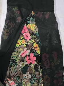 Floral Chiffon Overlay Dress