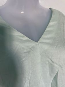 Mint Green V-Neck Top