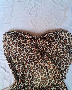 Y2k Leopard Backless Bodysuit