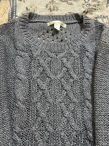 Gray Cable Knit Sweater