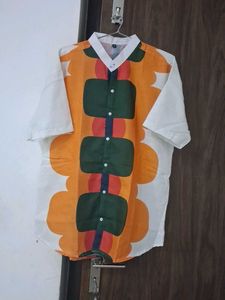 Retro Geometric Print Shirt