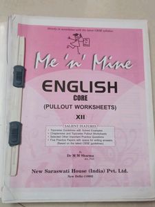 Me N Mine English Core Class 12 Pullout Worksheet