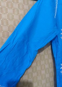 Blue Chikankari Kurti