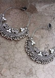 Silver Chandbali Earrings