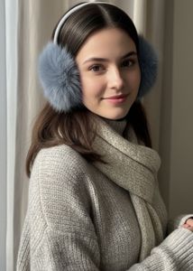 Fluffy Blue Earmuffs