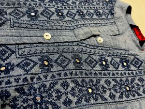 XL Denim Kurta Top