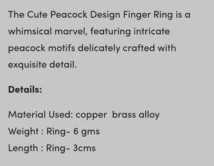 Cute Peacock Vanki Ring, Totally New