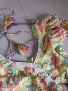 Floral Chiffon Mini Dress