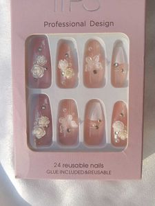 3D Crystal Diamond Nails Tips Professional Design