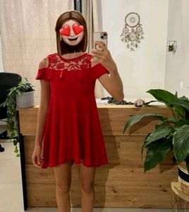 Hot Red Mini Dress For Girl&#39;s
