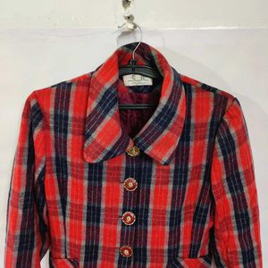 Plaid Korean Unisex Blazer - Chest 34