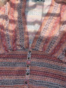 Patterned Button-Down Top