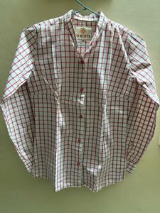 Red White Formal Shirt