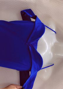 Royal Blue off shoulder/ drop shoulder Dress