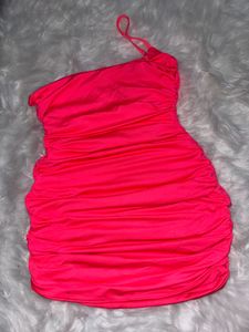 Ruched Pink Dress