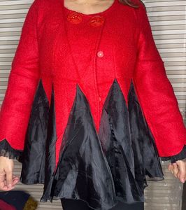 Red & Black Unique Coat