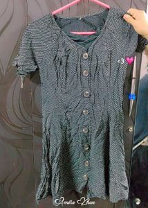 Polka Dot Button-Down Dress