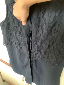 ONLY Women Black Lace Shirt
