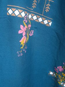 Sea Green Single Printed Kurti... 💙💙