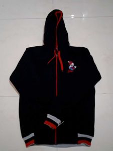 Black Hoodie with Graphic Detail