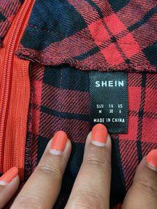 Red Plaid Mini Skirt
