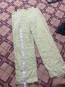 Green Gingham Trousers
