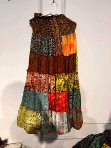 Boho Skirts With Smocked Waist