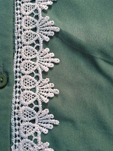 Elegant Green Kurti With Lace In Size XL