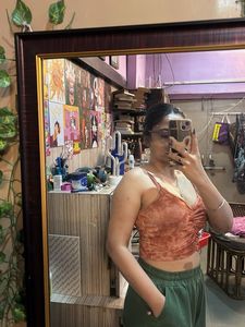 Cute Orange Crop Top