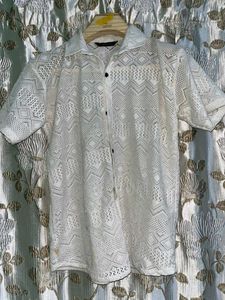 White Patterned Shirt