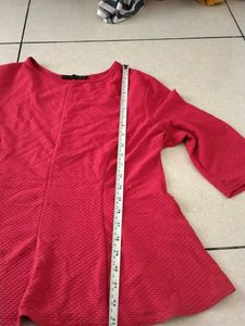 new Elegant Red Peplum Top