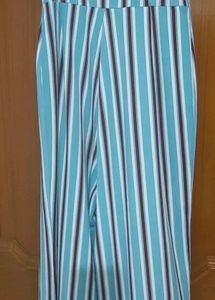 Blue Crep Stripped Jumpsuit
