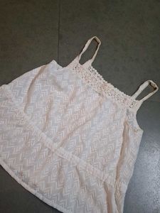 Cream Crochet Top