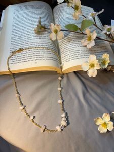 Boho Gold Chain Gemstone Necklace