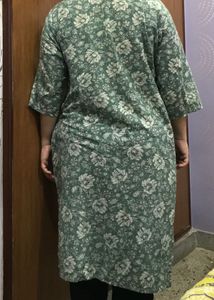 Green Floral Kurta