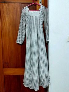 Elegant Polka Dot Anarkali Top