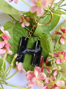 Initial 'H' Resin Keychain
