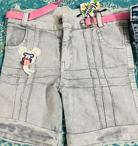 Girls Denim Short 2 Combo 100 % New